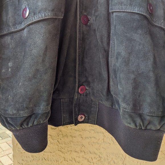 Vintage Men Button Down Black Jacket Coat - Picture 3 of 7